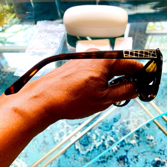 ✨Thierry Mugler✨Tortoiseshell Squared Cat Sunglasses (TR 2022 C02 140 CR39 CAT3) - Picture 5 of 16